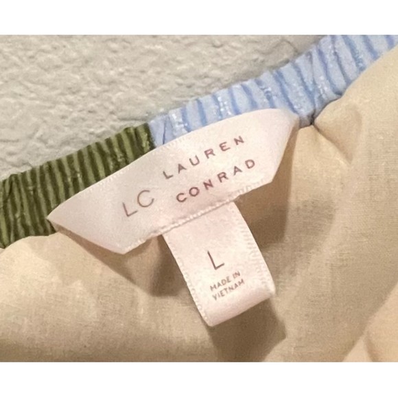 LC LAUREN CONRAD One Shoulder Multicolor Striped Midi Dress - Picture 5 of 6